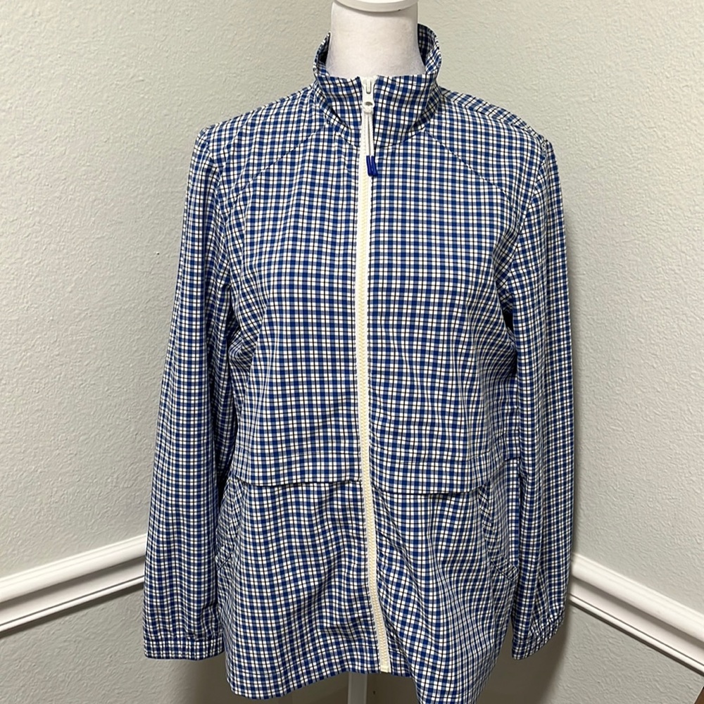 T by Talbots Lightweight Plaid‎ Jacket Size SP
